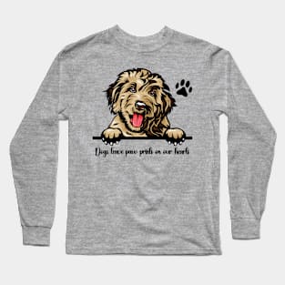 Dogs leave paw prints on our hearts Long Sleeve T-Shirt